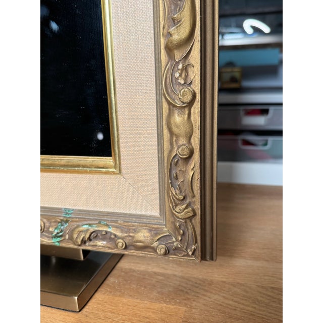 Bronze French Provincial Bronze Finish and Matted Accent Wood Wall Mirror For Sale - Image 8 of 12