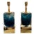 Pair of Murano Glass Block Lamps For Sale