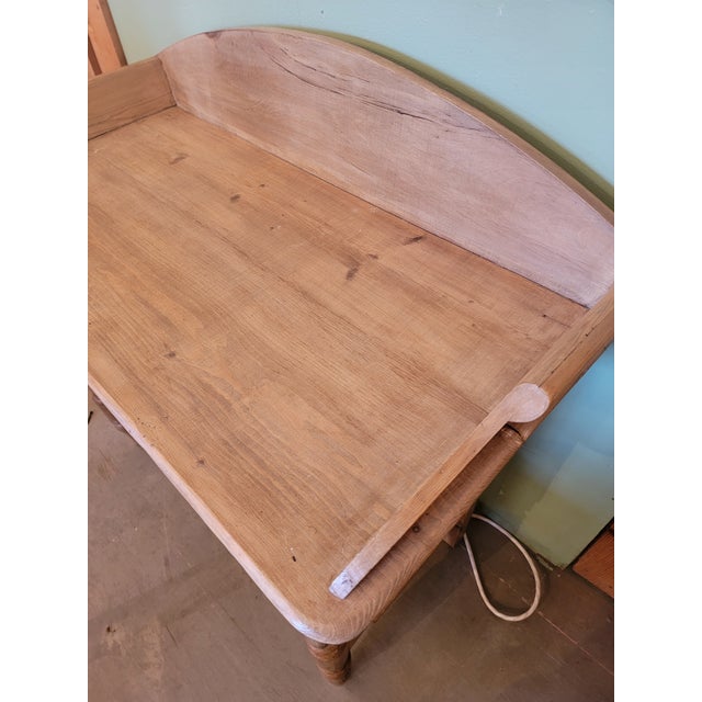 Antique Pine Wash Stand Table - From England - Circa 1880 For Sale - Image 6 of 12