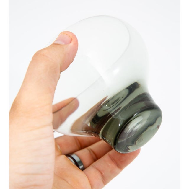 1960s Mid 20th Century Modern Glass Cocktail Per Lutkin Holmegaard Smoked Glasses - a Pair For Sale - Image 5 of 11