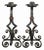Traditional Antique Andirons Hand Wrought Iron - A Pair For Sale - Image 3 of 3