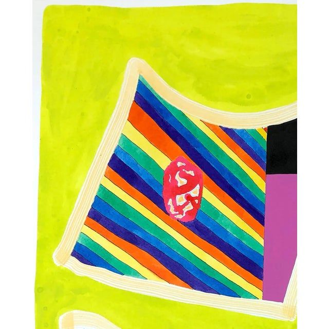 2021 “Untitled (Ppr 348)” Contemporary Abstract Colorful Geometric Patterned Painting by Max Manning For Sale - Image 4 of 7