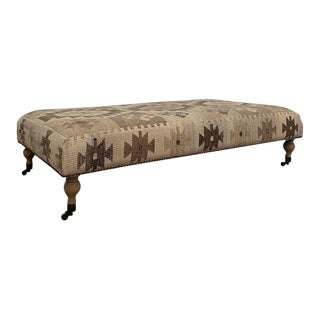 Restoration Hardware Killim Ottoman For Sale