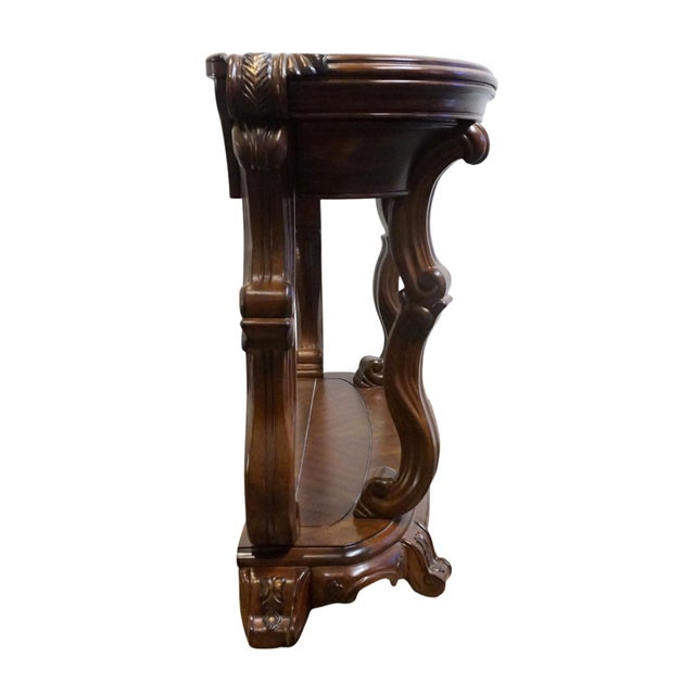 Aico Michael Amini Jane Seymour Platine De Royale Contemporary French Provincial 60" Console Table 09223-229 - Light Espresso Finish For Sale - Image 12 of 13