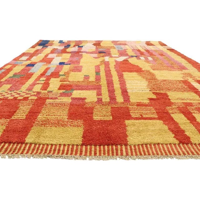 Moroccan Moroccan Style Rug Inspired by Paul Klee - 09'11 X 13'11 For Sale - Image 3 of 10