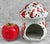 A Retro Studio Pottery Mushroom Drip Glazed Ashtray, c.1972 - White Ceramic with an Attractive Red Drip Glaze - Perforated...