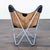 Butterfly Lounge Chair With Leather Seat and Metal Frame For Sale In San Francisco - Image 6 of 8