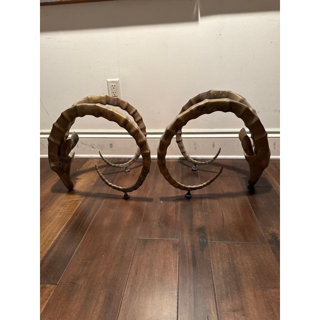 Metal 1970s Sculptural Brass Ibex Coffee Table After Chervet For Sale - Image 7 of 7