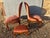 19th Century Louis-Philippe Style Armchairs and Pouf in Pink Velvet, Set of 3 For Sale - Image 3 of 12