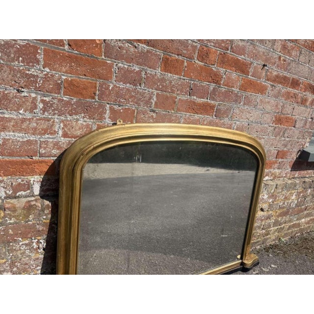 Antique English Gilt Overmantle Mirror, 1800s For Sale - Image 5 of 7