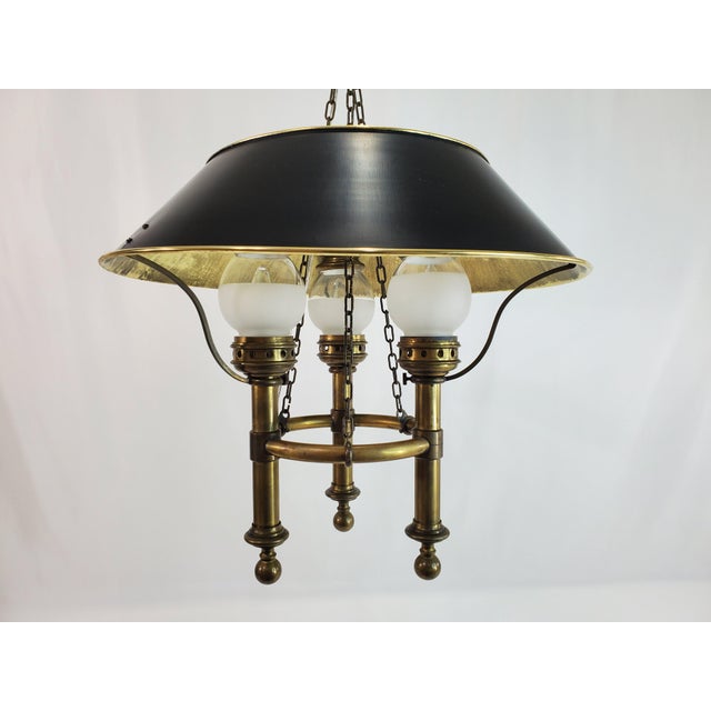 French Vintage Brass Chapman Billiard Bouillotte Gaming Lamp For Sale - Image 3 of 13