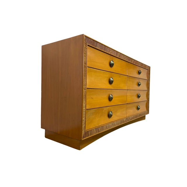 Mid-Century Modern 1940s Brown-Saltman Combed Wood Dresser, Attributed to Paul Frankl For Sale - Image 3 of 17