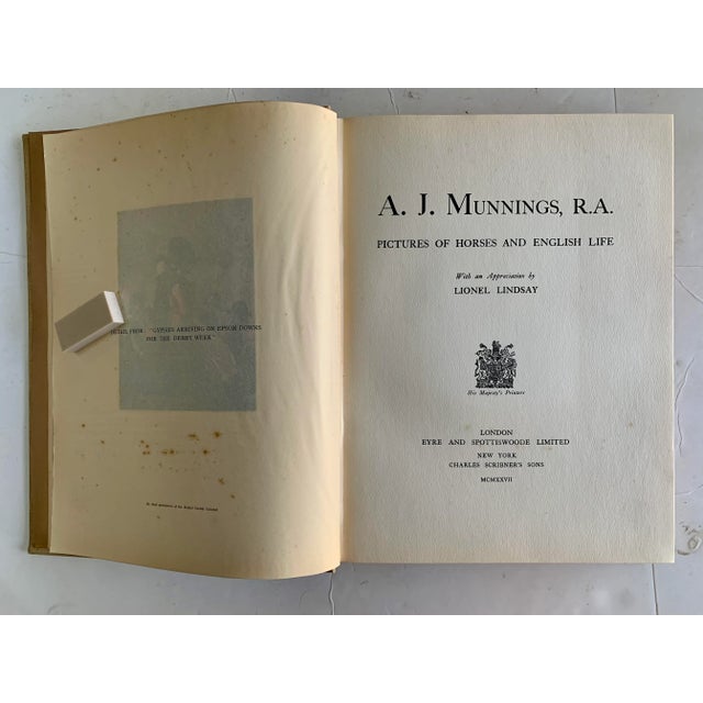 1920s 1927 A J Munnings: Pictures of Horses and English Life Book For Sale - Image 5 of 8