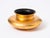 Beautiful hand painted ceramic footed bowl featuring an abstract gold and bronze design. From the "More Gold" collection...