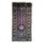 Vintage Persian Kurdish Area Rug, Handwoven Geometric Medallion Pattern, Blue & Ivory, 2’ X 4’ For Sale