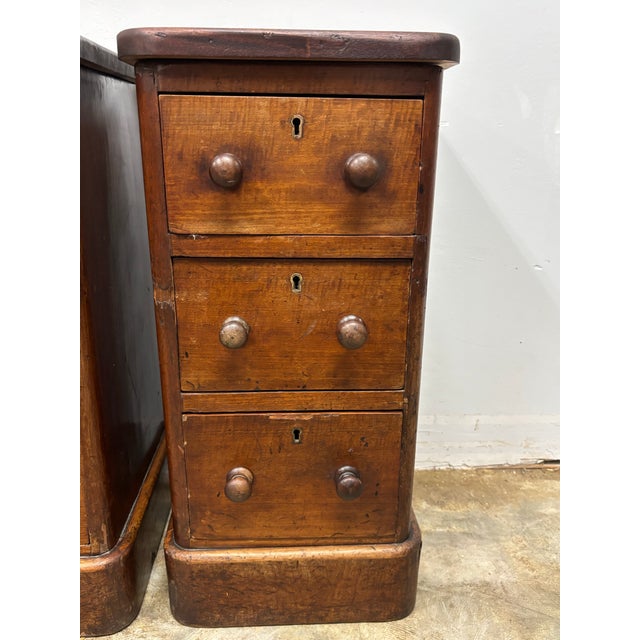 English Antique English Mahogany Nightstands For Sale - Image 3 of 10