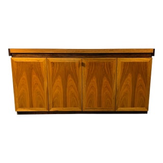 Vintage Modern Figured Wood Buffet For Sale