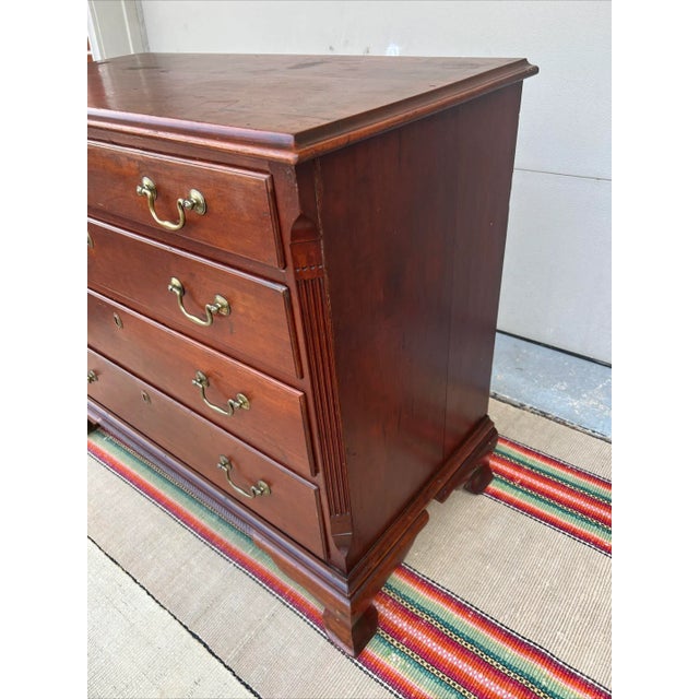 A Antique Eastern Connecticut Cherrywood Chippendale Chest of Drawers, 1770’s For Sale - Image 11 of 13