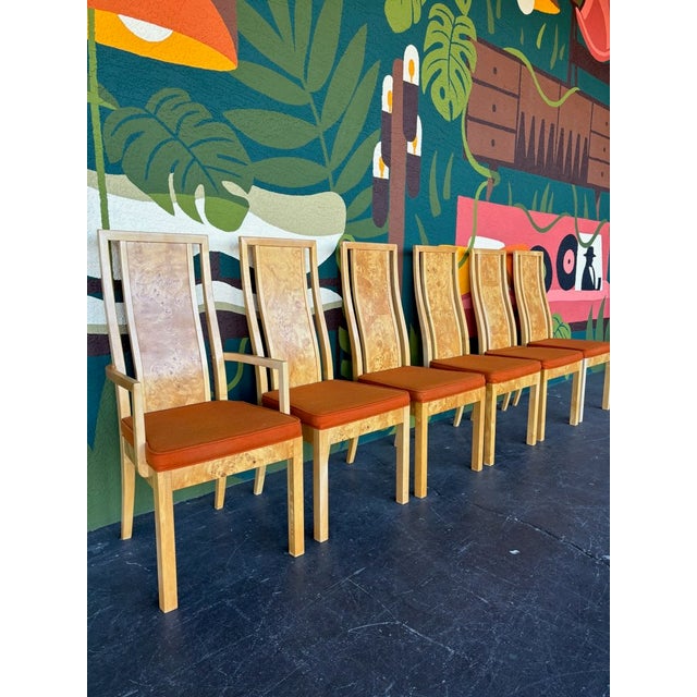 Mid-Century Modern 1977 Thomasville Burlwood Dining Set For Sale - Image 3 of 13