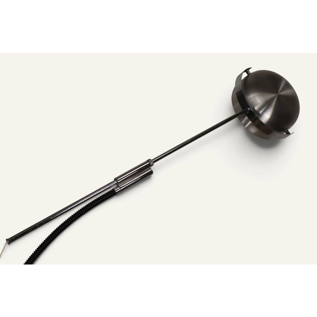 Silver Vintage Arc Floor Lamp with Chromed Metal Arm, 1970 For Sale - Image 8 of 18