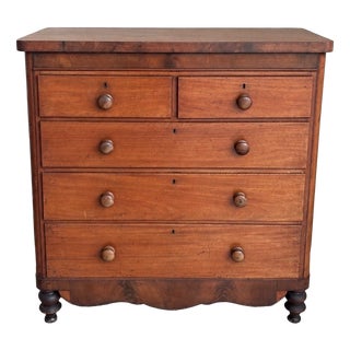 English Wood Chest of Drawers For Sale