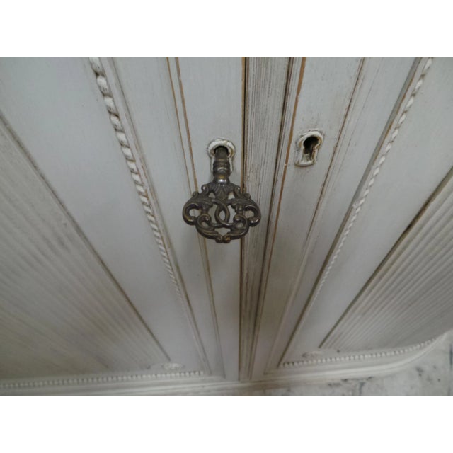 Antique White Sideboard Swedish Gustavian Style For Sale - Image 8 of 12