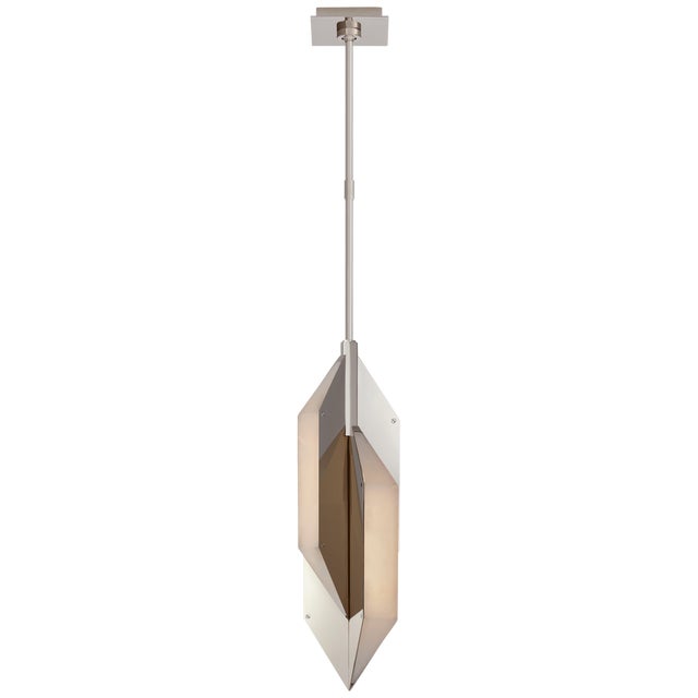 Ophelion Small Pendant in Polished Nickel with Alabaster Designer: Kelly Wearstler Fixture Height: 22.75" Min. Custom...