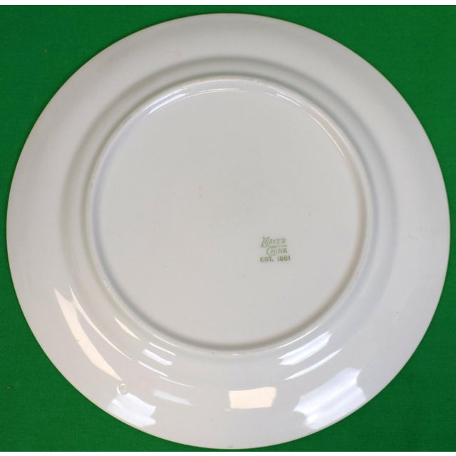 Pair of Chicago Yacht Club 9"d Mayer China Luncheon Plates W/ Cyc Burgee For Sale - Image 4 of 6
