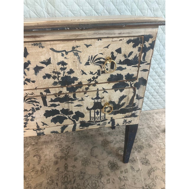 Vintage Baker Furniture Hand Painted Chinoiserie Cabinet For Sale - Image 12 of 12