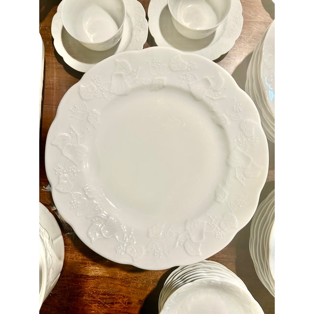 Dansk 1990s Rare Dansk Lierre Sauvage "Ivy" White Porcelain Dinnerware Set - 8 Piece Place Setting + Serving Dishes For Sale - Image 4 of 4