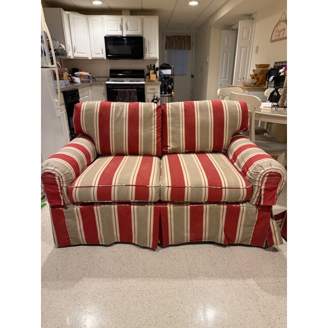 Beautiful matching Bradford Furniture loveseat set in excellent condition. Made in Massachusetts with quality solid...