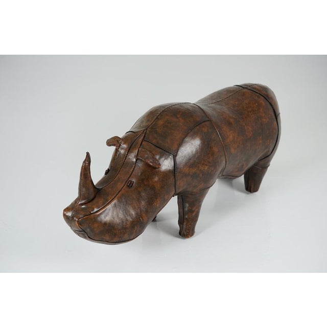 Animal Skin Rhinoceros Stool by Dimitri Omersa for Omersa, 1960s For Sale - Image 7 of 12