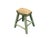 Rustic Bold Distressed Light Sage Green 4 Legs Wood Stool Side Table Stand For Sale In San Francisco - Image 6 of 15