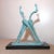 Modern 1980s Modern Itzik Benshalom Tango Figural 11/100 Patinated Nude Bronze Couple Statue For Sale - Image 3 of 12