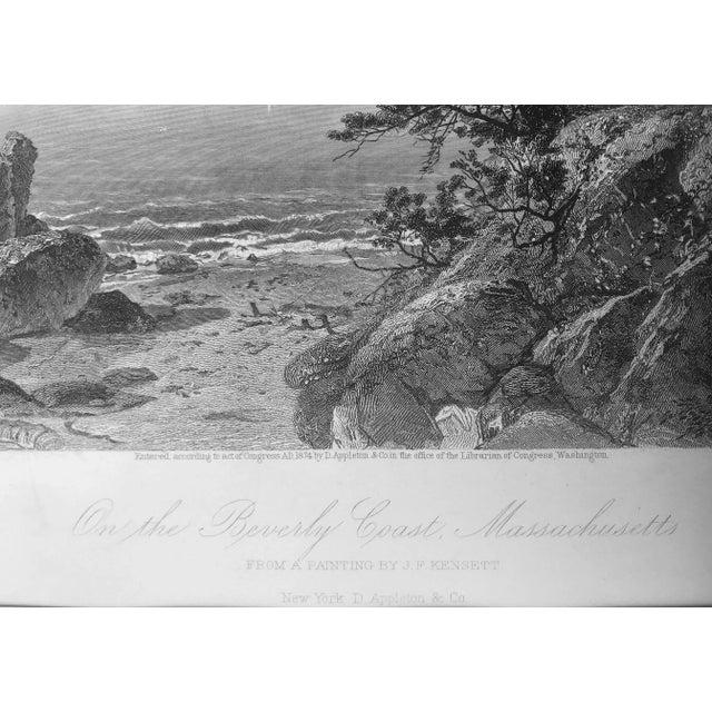 Original Antique Engraving the Coast of Beverly Massachusetts Published 1874 For Sale - Image 4 of 6