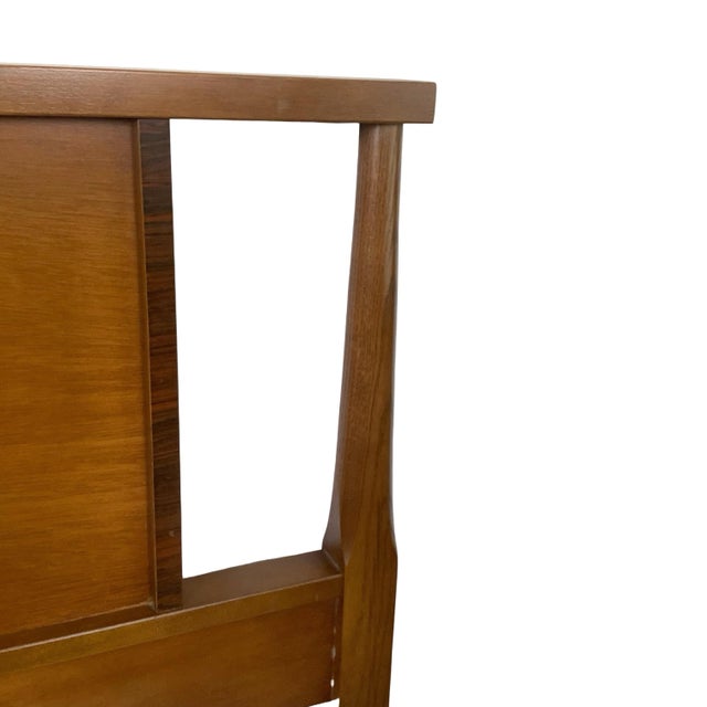 Brown Mid-Century Modern Walnut Headboard, Vintage Full Size For Sale - Image 8 of 12