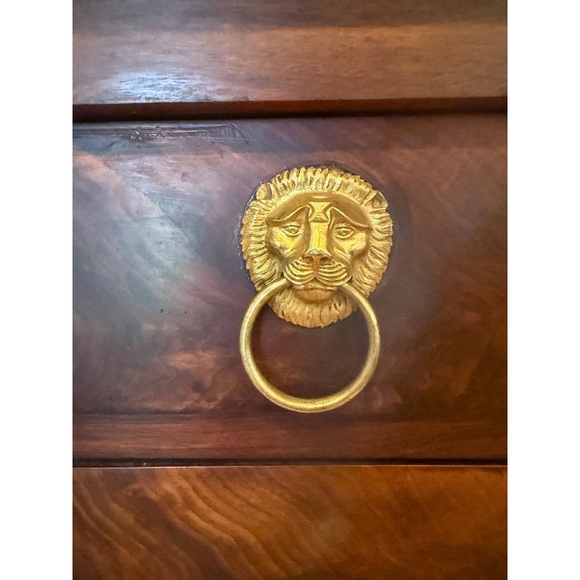 Late 19th Century Late 19th Century Fine French Empire Flame Mahogany Commode with Bronze Carytids For Sale - Image 5 of 7