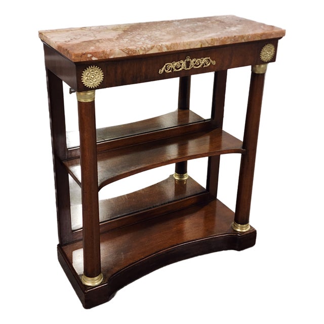 Antique Empire Style Console Table With Marble Top For Sale