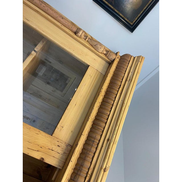 Farmhouse Spruce Display Cupboard For Sale - Image 17 of 18