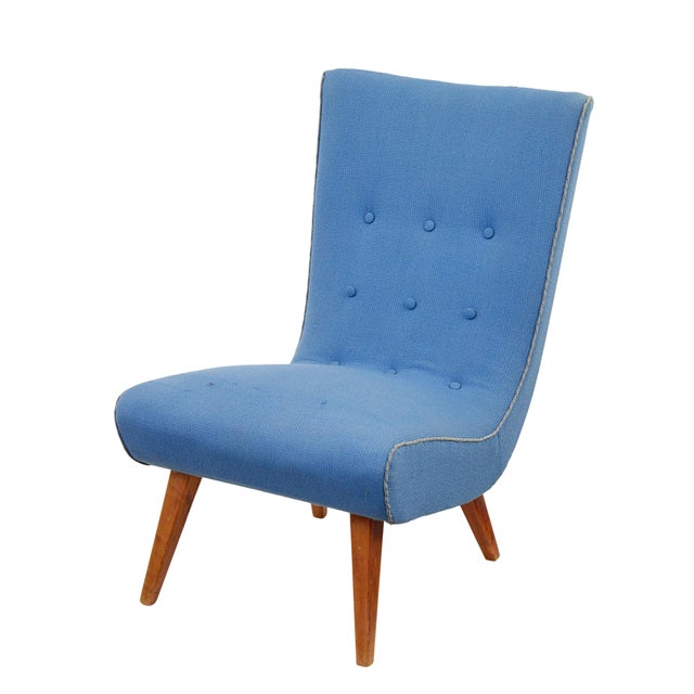 Blue Scandinavian Modern Harlequin Lounge Chairs, 1960s, Set of 8 For Sale - Image 8 of 18