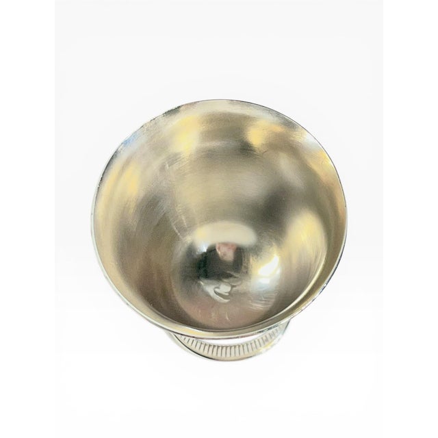 French Art Deco Small Silver Plate Cups or Matchstick Holders Including Christofle - Set of 3 For Sale - Image 11 of 16