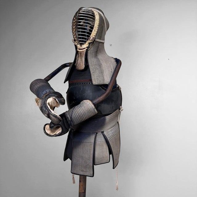 Vintage Japanese Kendo Bōgu with Display Stand, 1980 For Sale - Image 13 of 17