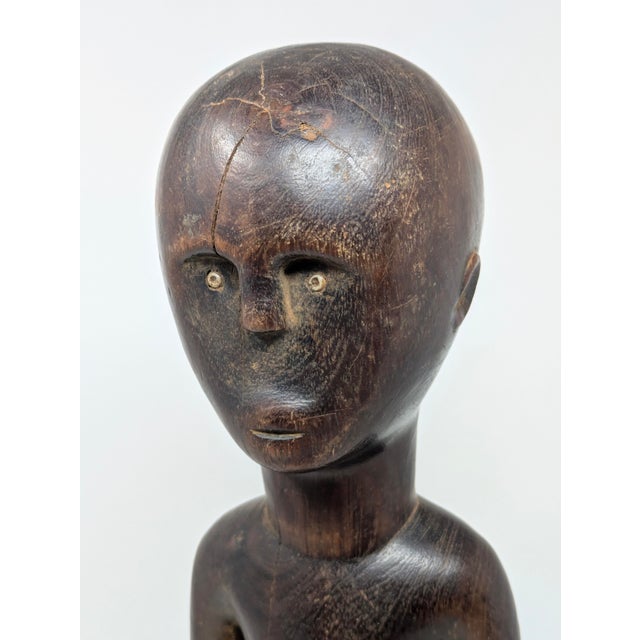 Hand-Carved Folk Art Ancestor Statue: Nyamwezi People of Tanzania For Sale - Image 9 of 9