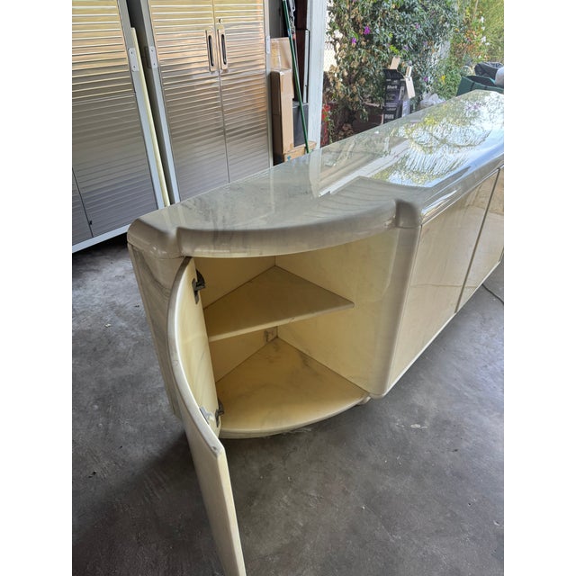 Italian 1970s Vintage Lacquered Italian Sideboard for Dining Room For Sale - Image 3 of 8