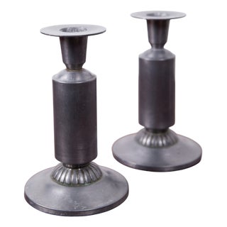 Danish Art Deco Candleholders by Just Andersen, 1930s, Set of 2 For Sale