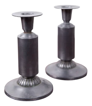 Danish Art Deco Candleholders by Just Andersen, 1930s, Set of 2