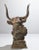 Metal Early 20th Century Cast-Iron Architectural Bull Sculpture, 21"h For Sale - Image 7 of 10
