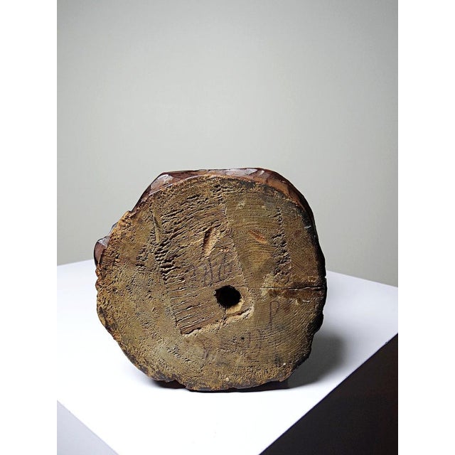 Vintage Religious Sculpture of the Virgin Mary in Carved Wood, 1920s For Sale - Image 15 of 16