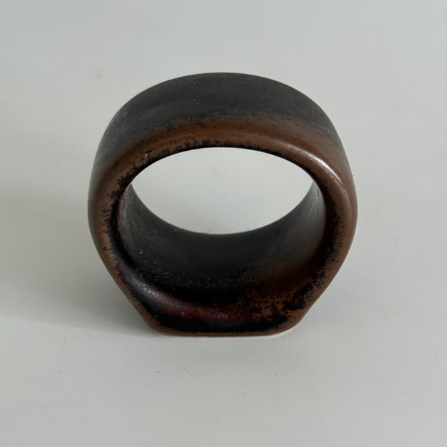 Ruska Napkin Ring by Ulla Procope for Arabia Finland, 1960s, Set of 6 For Sale - Image 4 of 7
