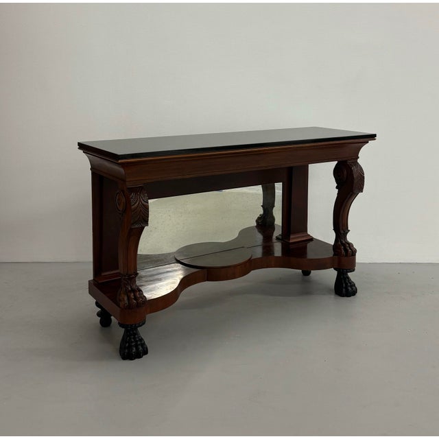 Late 20th Century Vintage Ralph Lauren Mahogany & Mirror Console Table For Sale - Image 5 of 9